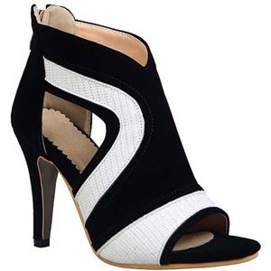 NWOT black and white heels